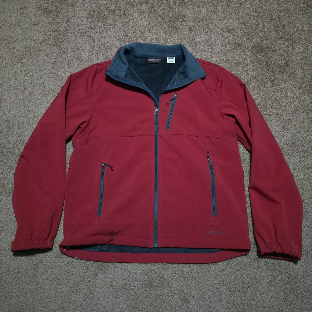 Black Diamond Double Diamond Mens Red Fleece Lined Soft Shell Jacket Size XL